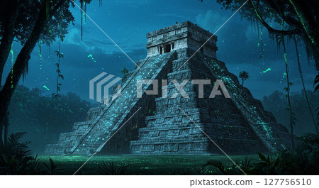 Mayan Ruins: Mysterious Luminous Body at Chichen Itza 127756510