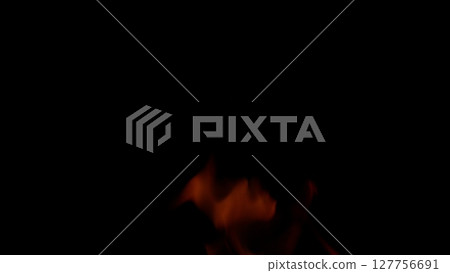 Captivating Flames in Darkness An Enchantingly Mesmerizing Dance of Fire and Light 127756691