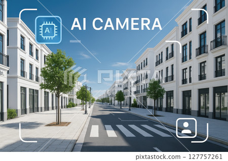 AI camera technology enhances smart city control system by monitoring urban streets with precision and efficiency creating safer and more connected environment AI camera technology enhances smart city control system by monitoring urban streets with precision and efficiency creating safer and more connected environment 127757261
