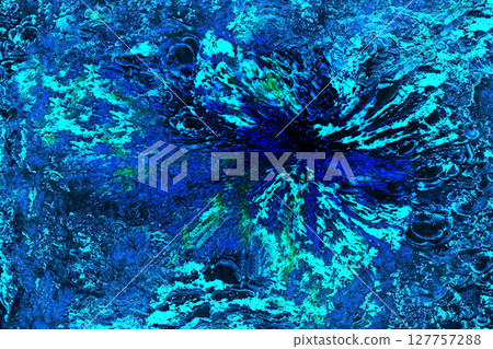 A rough blue texture of an ocean current being sucked into a small hole in an underwater reef 127757288