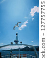 Seagulls flying overhead 127757755