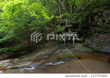 Torii gate and shrine of Ryuchin Shrine (Uda City, Nara Prefecture) Torii gate and shrine of Ryuchin Shrine (Uda City, Nara Prefecture) 127757894