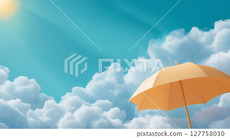 Summer illustration on the theme of rest, lightness and airiness 127758030