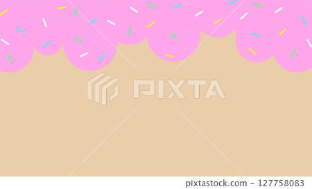 Colorful and pop background of chocolate and donuts 127758083