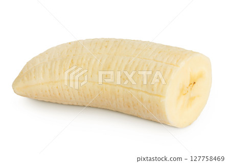 peeled banana isolated on white background 127758469