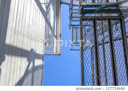 Exterior wall repair work for detached houses, exterior wall, exterior insulation renovation 127758490