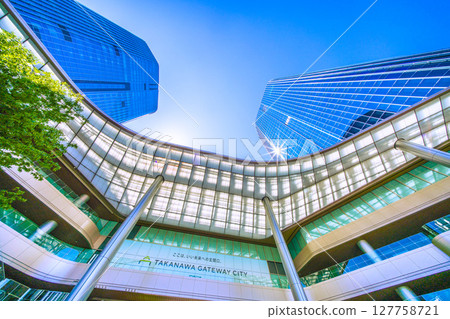 Tokyo cityscape, Japan, June 22nd. View of Takanawa Gateway City in front of Takanawa Gateway Station (2025) 127758721