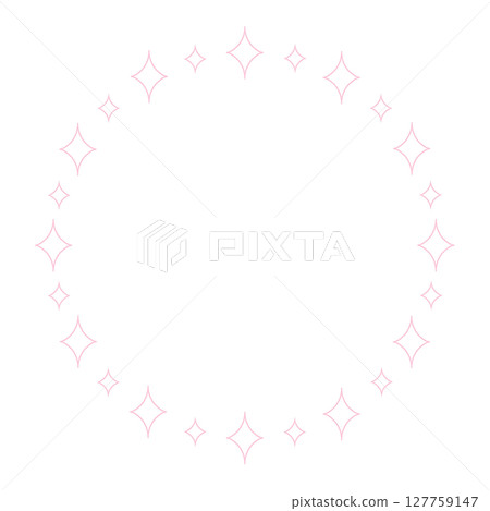 Sparkling frame illustration 127759147