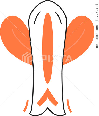 Surfboard illustration in boho style. 127759301
