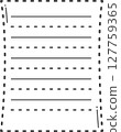 Classroom accessory. Dotted line of worksheet. 127759365