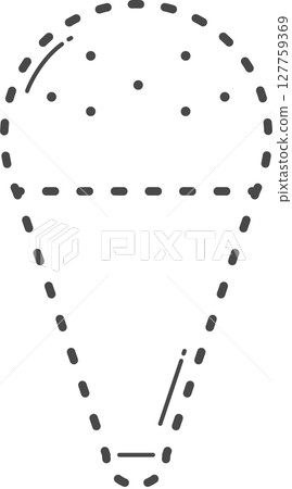 Dotted line of ice cream. Dotted line of ice cream. 127759369