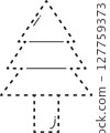 Dotted christmas tree illustration. 127759373