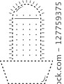 Dotted cactus illustration. 127759375