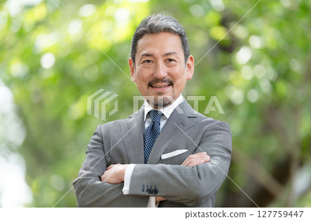 Businessman portrait fresh green Businessman portrait fresh green 127759447