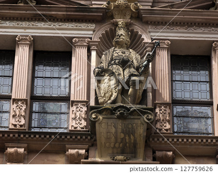 Cristoph rex Danmark Sculpture in Ancient Heidelberg medieval castle in Germany Cristoph rex Danmark Sculpture in Ancient Heidelberg medieval castle in Germany 127759626