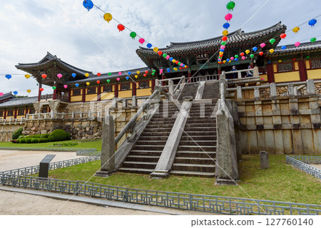 Bulguksa Buddhist temple, UNESCO World Heritage Site in Gyeongju, South Korea 127760140