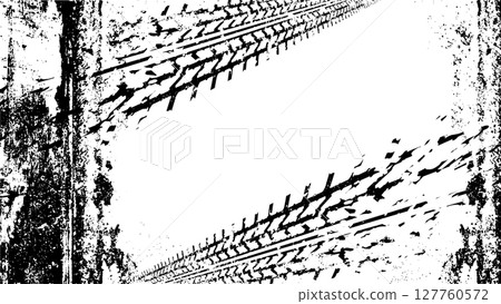 越野風格的輪胎痕跡紋理 越野風格的輪胎痕跡紋理 127760572