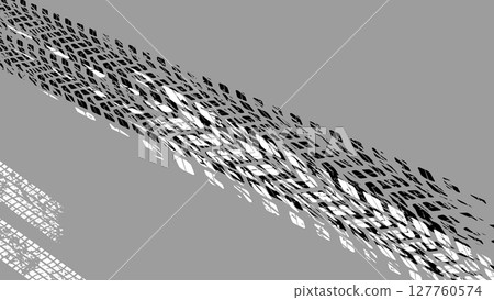 越野風格的輪胎痕跡紋理 127760574