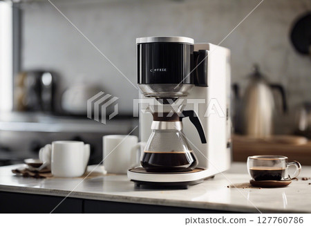 Coffee maker in the kitchen 127760786