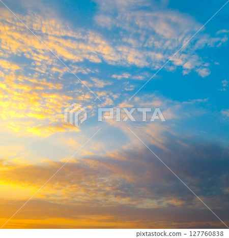 Sunset (Sunrise) sky with light clouds. Sunset (Sunrise) sky with light clouds. 127760838