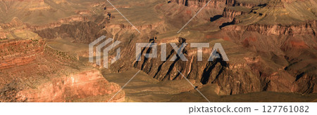 Panorama Hazy Sky Day Winter The Grand Canyon Arizona Panorama Hazy Sky Day Winter The Grand Canyon Arizona 127761082