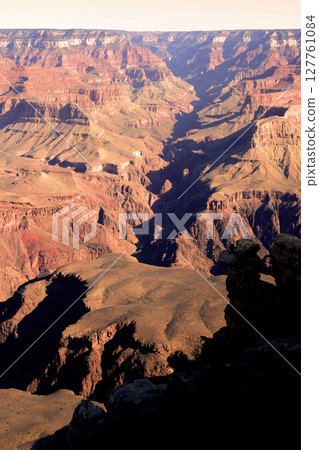 Hazy Sky Day Winter The Grand Canyon Arizona Hazy Sky Day Winter The Grand Canyon Arizona 127761084
