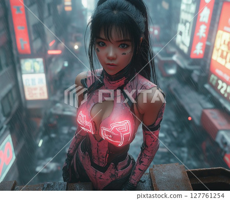 A woman appears in Cyber City A woman appears in Cyber City 127761254