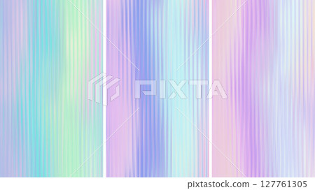 Vector Abstract Colorful Blurred Holographic Gradient background. Vertical Ribbed glass texture. Pastel bg. Vector Abstract Colorful Blurred Holographic Gradient background. Vertical Ribbed glass texture. Pastel bg. 127761305