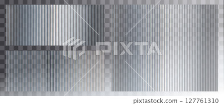Vector Gray Blurred Glass Gradient background. Vertical Ribbed glass texture. Abstract bg. 127761310