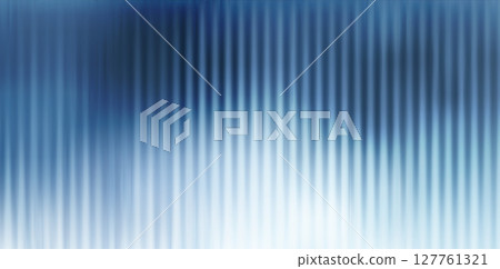 Vector Gray Blurred Glass Gradient background. Vertical Ribbed glass texture. Abstract bg. 127761321