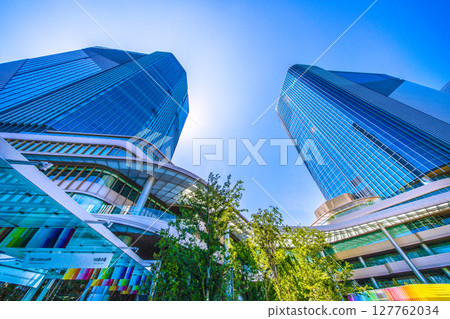 Tokyo cityscape, Japan, June 22nd. View of Takanawa Gateway City in front of Takanawa Gateway Station (2025) 127762034