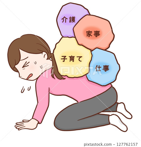 疲憊的女人（彩色） 127762157