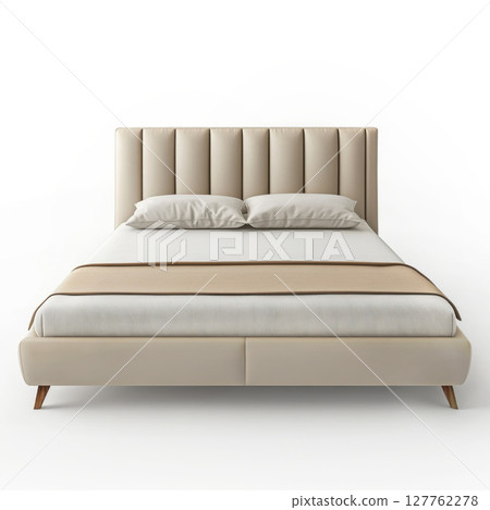 king-size bed on white background 127762278