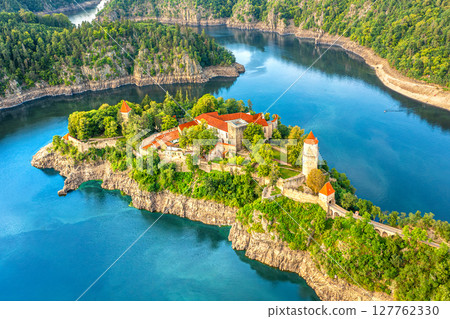 Zvikov Castle on the Orlicka Dam in South Bohemia, Czech Republic Zvikov Castle on the Orlicka Dam in South Bohemia, Czech Republic 127762330