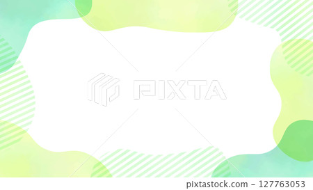 Watercolor style refreshing fluid shape frame Watercolor style refreshing fluid shape frame 127763053