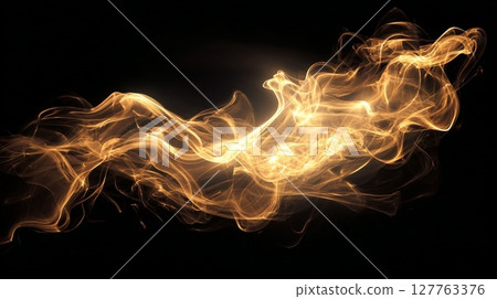 金色煙霧背景 127763376