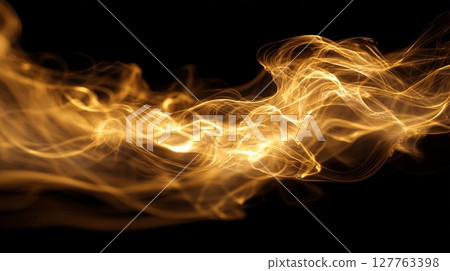 金色煙霧背景 127763398
