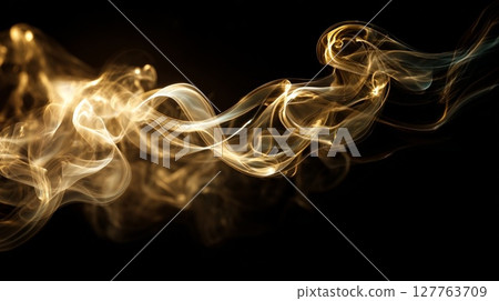 Gold white smoke background 127763709