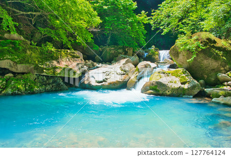 Green forest and Sukkanzawa in Nasushiobara City, Tochigi Prefecture Green forest and Sukkanzawa in Nasushiobara City, Tochigi Prefecture 127764124