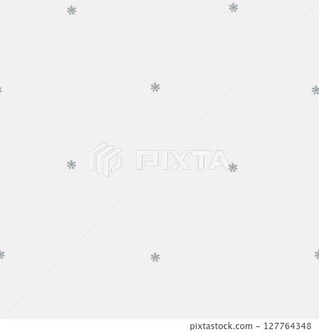 Watercolor seamless pattern design featuring delicate snowflakes on isolated white background 127764348