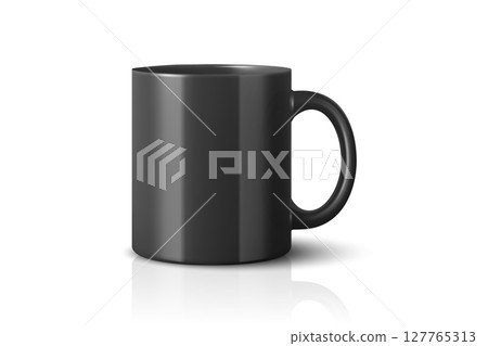 Vector 3d Realistic Black Coffee Mug Icon. Blank Ceramic Cup Template, Drinkware Illustration for Branding, Merchandise, Promotional Products, Cafe Design Mockup, Kitchenware Graphic, Tea Cup Symbol Vector 3d Realistic Black Coffee Mug Icon. Blank Ceramic Cup Template, Drinkware Illustration for Branding, Merchandise, Promotional Products, Cafe Design Mockup, Kitchenware Graphic, Tea Cup Symbol 127765313
