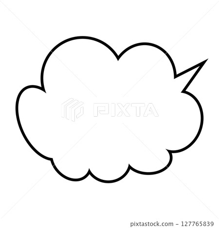Simple speech bubble illustration - Fluffy 127765839
