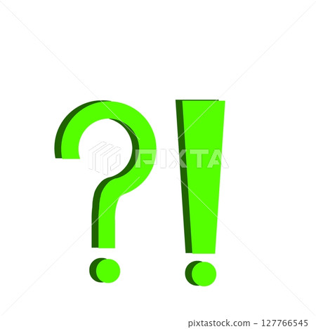 3D感嘆號(綠色) 3D感嘆號(綠色) 127766545