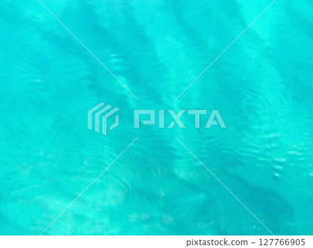 A stunning view of the blue expanse of sea water in Calabria, Italy, where the deep turquoise and sapphire tones of the Tyrrhenian Sea stretch to the horizon. The sunlight dances on the gentle waves A stunning view of the blue expanse of sea water in Calabria, Italy, where the deep turquoise and sapphire tones of the Tyrrhenian Sea stretch to the horizon. The sunlight dances on the gentle waves 127766905