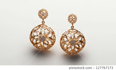 彩色天然石耳環 彩色天然石耳環 127767173