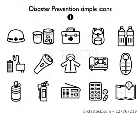 圖示集合防災 圖示集合防災 127767219