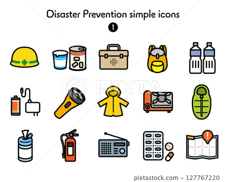 Icon collection Disaster prevention Icon collection Disaster prevention 127767220