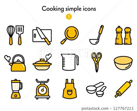 Icon collection Cooking utensils 1 Icon collection Cooking utensils 1 127767221