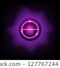Futuristic digital fingerprint scanner interface 127767244