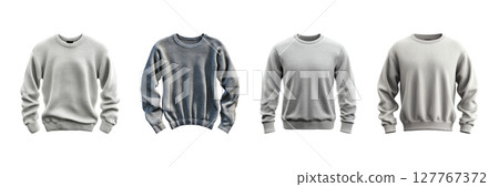 Sweater Collection Display Set. Fashion And Textile Design Showcase Collection Isolated On Transparent Background 127767372